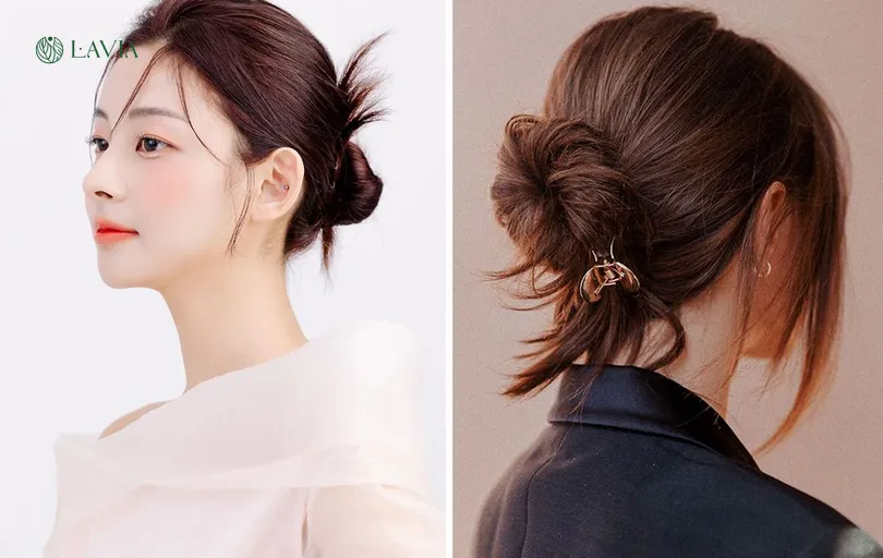 2. Tóc búi đơn giản