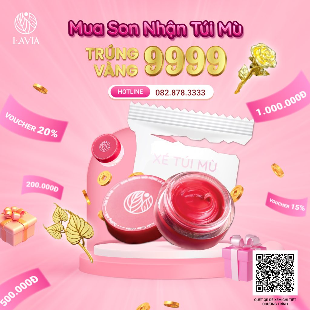 Chương trình Mua son nhận túi mù - Trúng vàng 9999